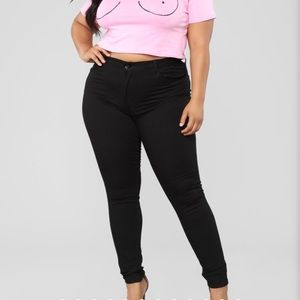 Fashion Nova Curve - Black Skinny Jeans